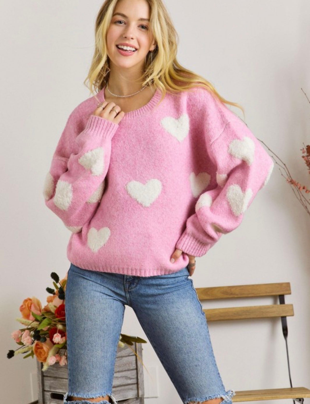 CANDY HEARTS SWEATER - PLUS (2 COLORS)