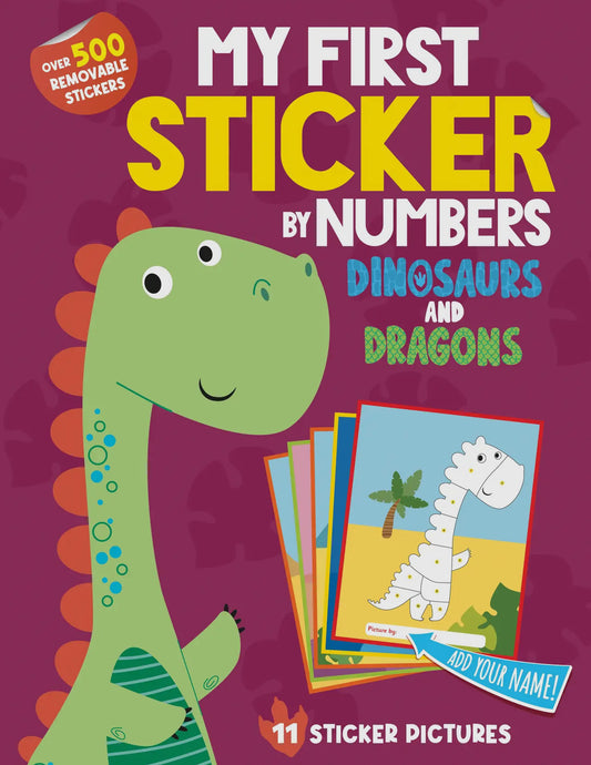 MY FIRST STICKER BY NUMBERS DINOS AND DRAGONS BOOK