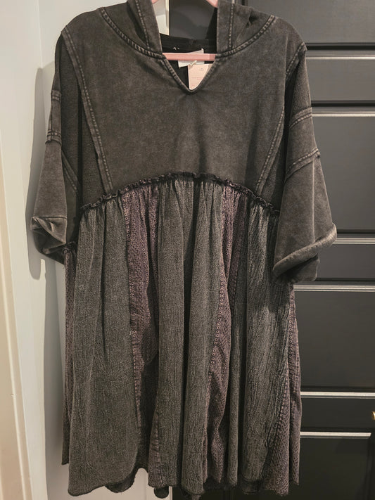 BLACK NIGHT DRESS - PLUS